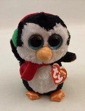 Ty Beanie Boos NORTH The Holiday Penguin 6" Glitter Eyes NWT