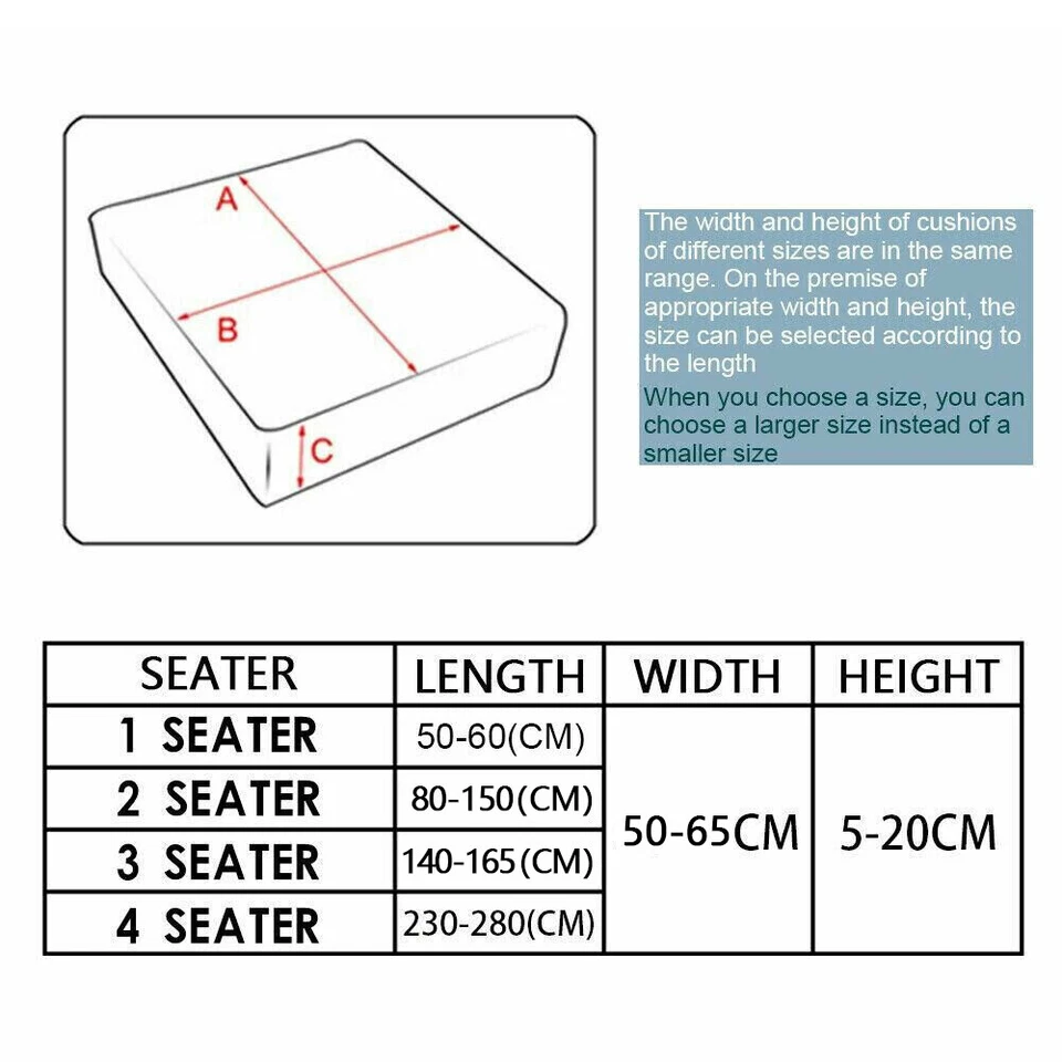 Stretch Sofa Seat Cushion Cover Seat Cover for Couch Slip Cover for Sofa Cushion - Image 3 of 4