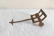 19c Vintage Brass Decorated Wagon Cart Bullock Decorative Collectible Props I298