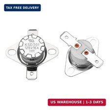 2 Pcs KSD301 Thermostat 170 C/338 F 16A Normally Closed N.C Adjust Snap Disc Tem