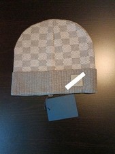 Louis Vuitton Mens Winter Beanie Hat Gray LV ...