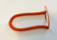 Orange Spiral Handset Phone Cord for Landline, Vintage Telephone Handset Cords
