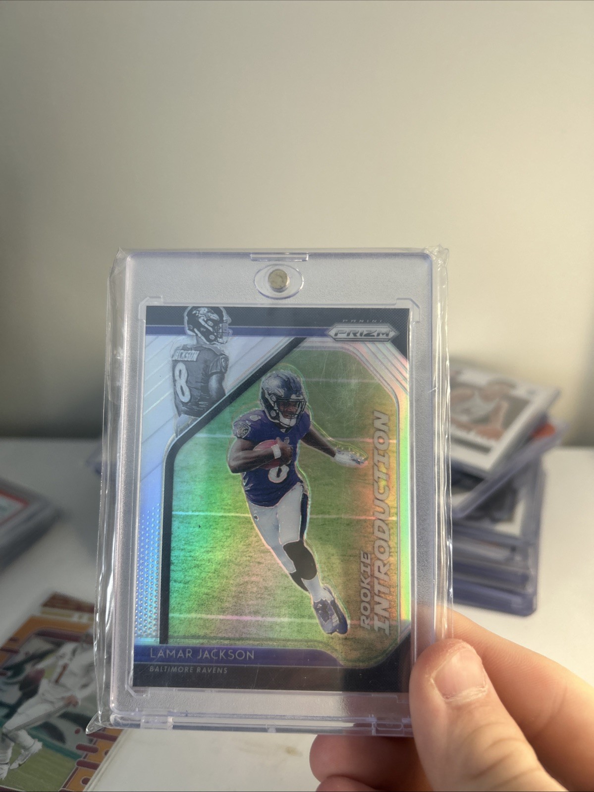 Lamar Jackson 2018 Panini Prizm Rookie Introduction Silver Prizm #RI-12 RC