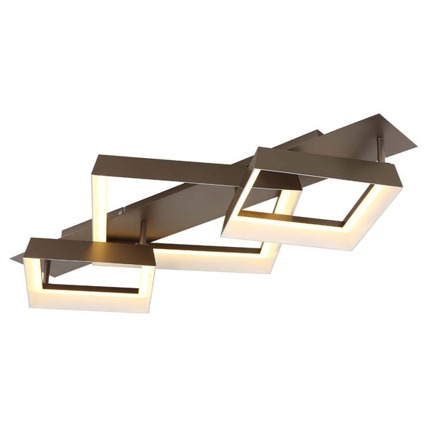 Led Deckenleuchte Deckenlampe Wohnzimmerleuchte Opal Kaffeefarben Matt L 85 Cm-image