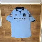 Umbro Manchester City 2012/13 Home Blue Jersey T-Shirt Men's Size M