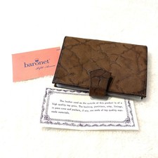 Vintage Baronet Leather Wallet Brown w/ CC Insert Pages, Inc. Original Info Tags
