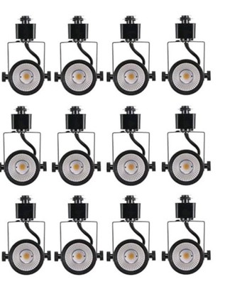 12 PACK] Cloudy Bay 8W LED Track Light Heads -3000K Warm White - Halo Type Black