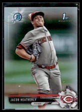 2017 Bowman Draft Chrome Refractor Jacob Heatherly Cincinnati Reds #BDC-18