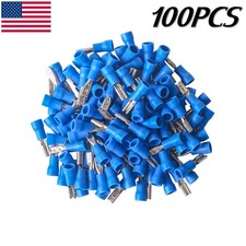 100pcs Female Insulated Crimp 14-16AWG Wire Connectors 2.8mm Spade Terminals US