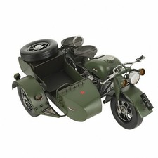 Produktbild - Motorradmodell mit Beiwagen Militärgrün Motorraddekoration Antik für Regal