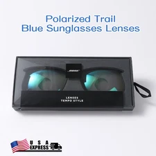 Bose Tempo Style Sunglasses Lenses Polarized Trail Blue