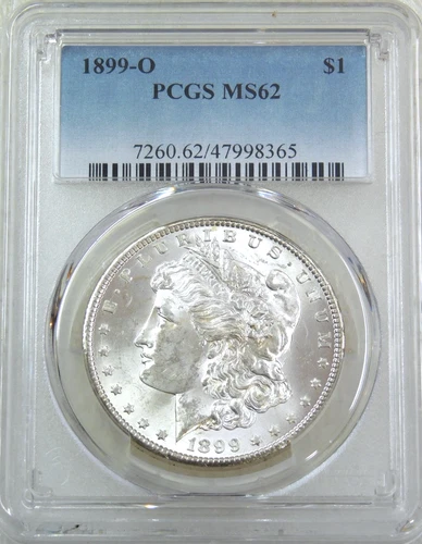 1899-O Morgan Silver Dollar PCGS MS62 Frosty Just Graded New Holder #C279B