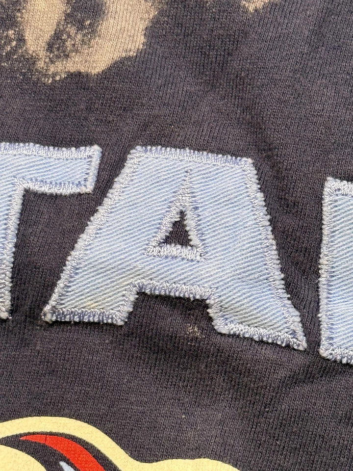 Tennessee Titans Shirt Mens Large Blue White NFL Football Tie Dye Applique Tee - Image 3 of 4