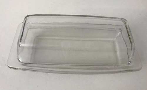 Pyrex 72-B Vintage Clear Glass Butter Dish No Chips