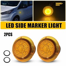 2X For 2010-2021 Ford Transit Connect Amber LED Fender Side Marker Signal Lights
