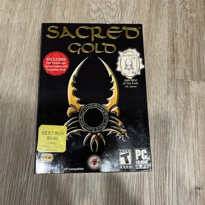 Sacred Gold PC CD-Rom Video Game  3 disc box 
