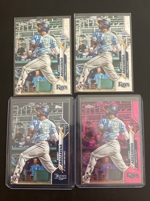4x RANDY AROZARENA 2020 Topps Chrome Update PINK REFRACTOR RC & ROYAL BLUE Lot