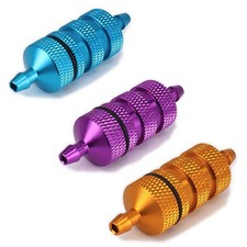 Aluminiumlegierung Kraftstofffilter kompatibel mit für Nitro RC Modellautos 18