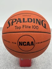 Vintage Official Spalding Top Flite 100 Basketball NCAA Championship Last Bilt