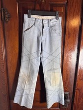 Vintage Sears Toughskins Pants Kids 10 Slim Perma-Press Bell Bottom 60s 70s