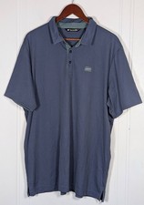 Travis Mathew Polo Shirt Mens XXL 2XL Blue Golfer Golf Lightweight Stretch Adult