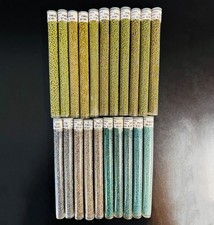 Glass Seed Bead Lot - 21 Tubes - Olive Teal Spectrum - Different Sizes NOS