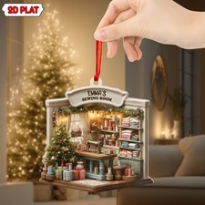 Personalized Sewing Room Christmas 2D Flat Ornament 2025 Custom Name Quilter