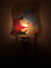 Vintage Winnie the Pooh and Piglet Plug In Nightlight Light Up New in Box WORKS