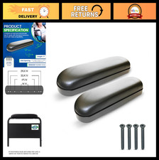 Universal Wheelchair Padded Armrests - Replacement Black Arm Pads, 14" Full Leng