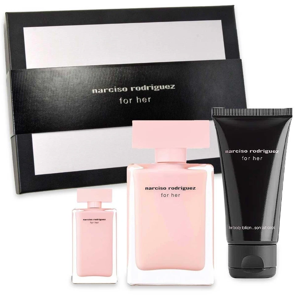 Narciso Rodriguez For Her Eau de Parfum 50ml Spray Gift Set NEW