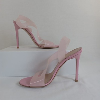 Gianvito Rossi Metropolis 105 PVC Sandals Heels Pink EU 36 US 6 WORN ONCE
