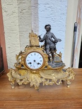 Antike französische Kaminuhr Tischuhr Figurenuhr - malender Künstler