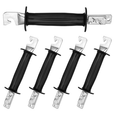 5 Pcs Heavy Duty Electric Gate Handles Rubber Insulated Gate Handle Black Electr