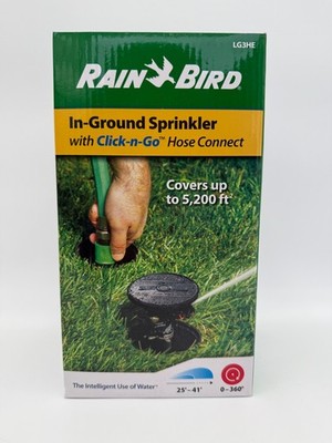 Rain Bird LG3HE In-Ground Impact Sprinkler w/Click-N-Go Connect, 360, 26-41 ft.