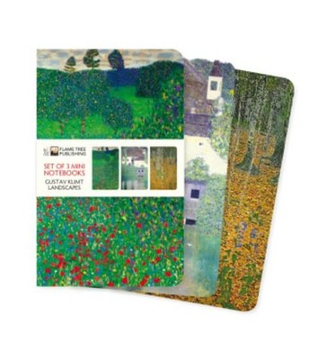 Klimt Landscapes Set of 3 Mini Notebooks Flame Tree Publishing