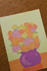 ACEO Original Painting Flower Vase Still Life Acrylic Mini Art Card 2.5x3.5  — photo 2