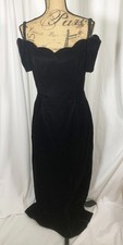 Rampage Black Velvet Dress Size 11 Med 90s Off Shoulder Whimsigoth Witchy Fairy
