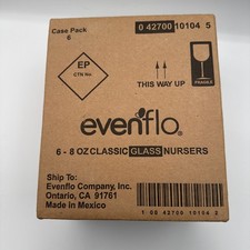 Evenflo Classic Glass Nurser 8 oz Baby Bottles 6 Pack White 10104
