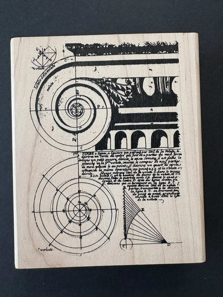 Estampadores Anónimos Arquitectura Columnas Diagrama Grande Sello de Goma Alterado Foto 2 de 4