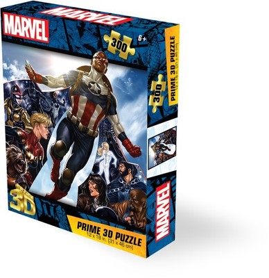 Marvel Avengers Captain America 300pc 18x12 in 3D Lenticular Puzzle [New Toy]