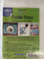 Pellon Fusible Fleece 45" X 60" Low Loft 100 Polyester 987F White Iron-on