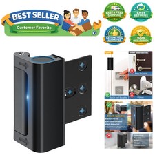 Home Security Door Reinforcement Lock Safety Latch Extra Front Doors Security...