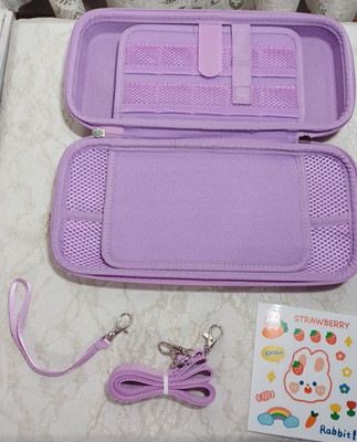 PURPLE Zip Carrying Case for Nintendo Switch 2, Protective Hard Shell + 2 Screen
