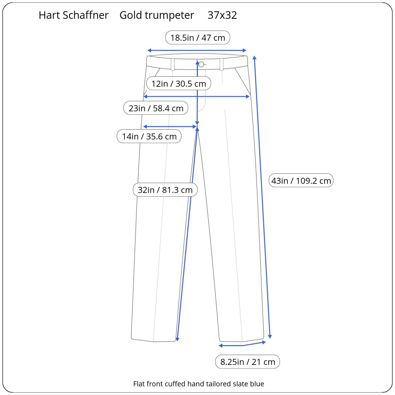 Hart Schaffner Marx Suit 43r 37x32 Gold Trumpeter Slate Blue Glenplaid Tailored 