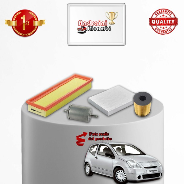 Wartungsset 4 Filter Citroen C2 1.4 54KW 75PS Ab 2003-image