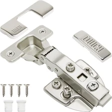 Soft Close Cabinet Hinges  3/4" Full Overlay for Frameless Cabinets Euro screws