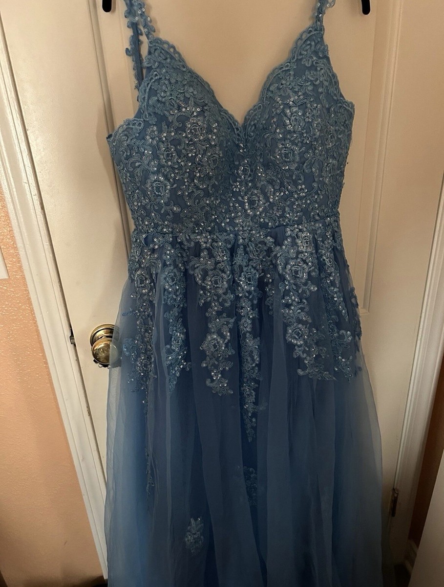 blue prom dress