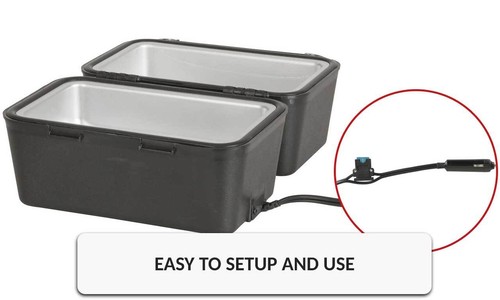 Portable Food Warmer 12V Car Plug Heating Truck Caravan Camping Large Stove Oven - Picture 11 of 11