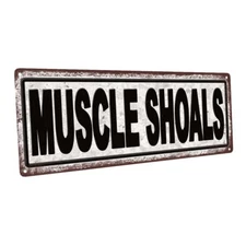 Muscle Shoals Metal Sign; Wall Decor for Home and Office