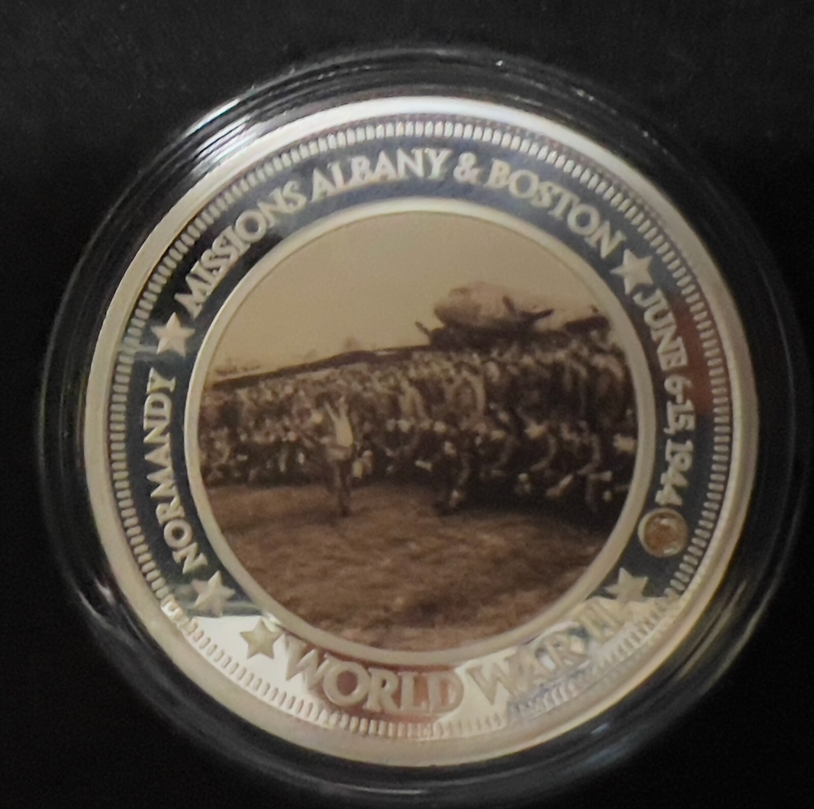 new-bradford-exchange-75th-anniversary-d-day-proof-silver-plated-coins
